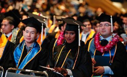 Students at commencement